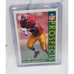 1992 Fleer Football Card #444 Michael Moody RC